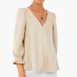 Tuckernuck Bone Suede Easton Blouse NWT